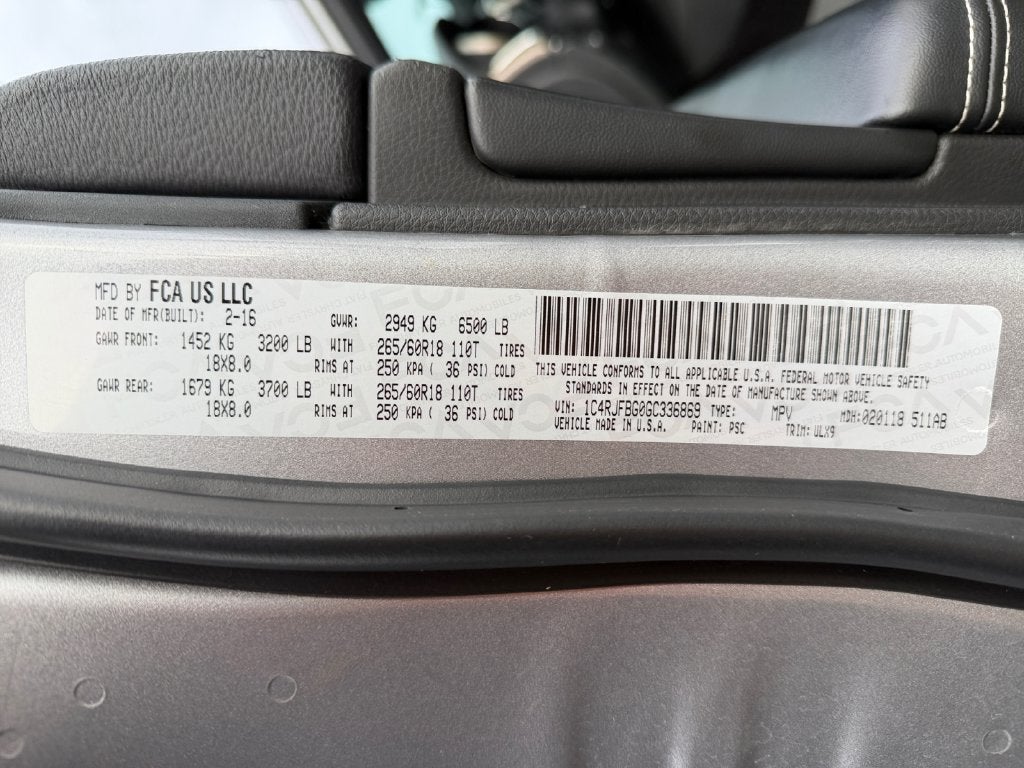2016 Jeep Grand Cherokee Limited