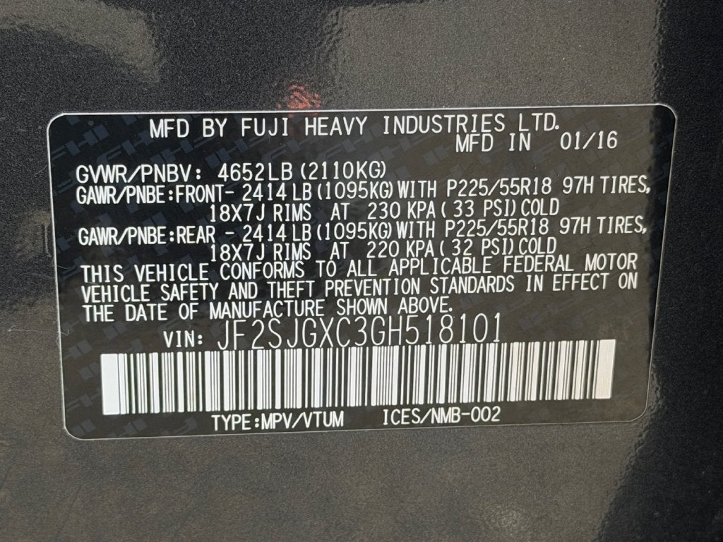 2016 Subaru Forester 2.0XT Touring