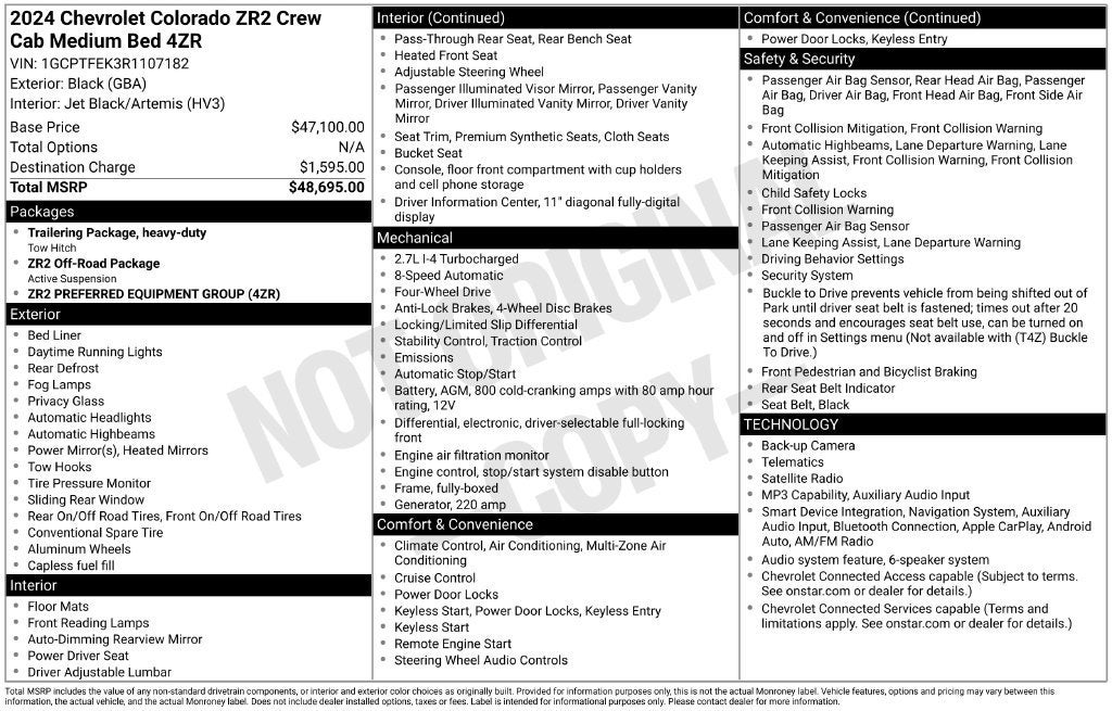 2024 Chevrolet Colorado ZR2