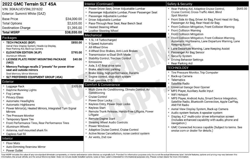 2022 GMC Terrain SLT