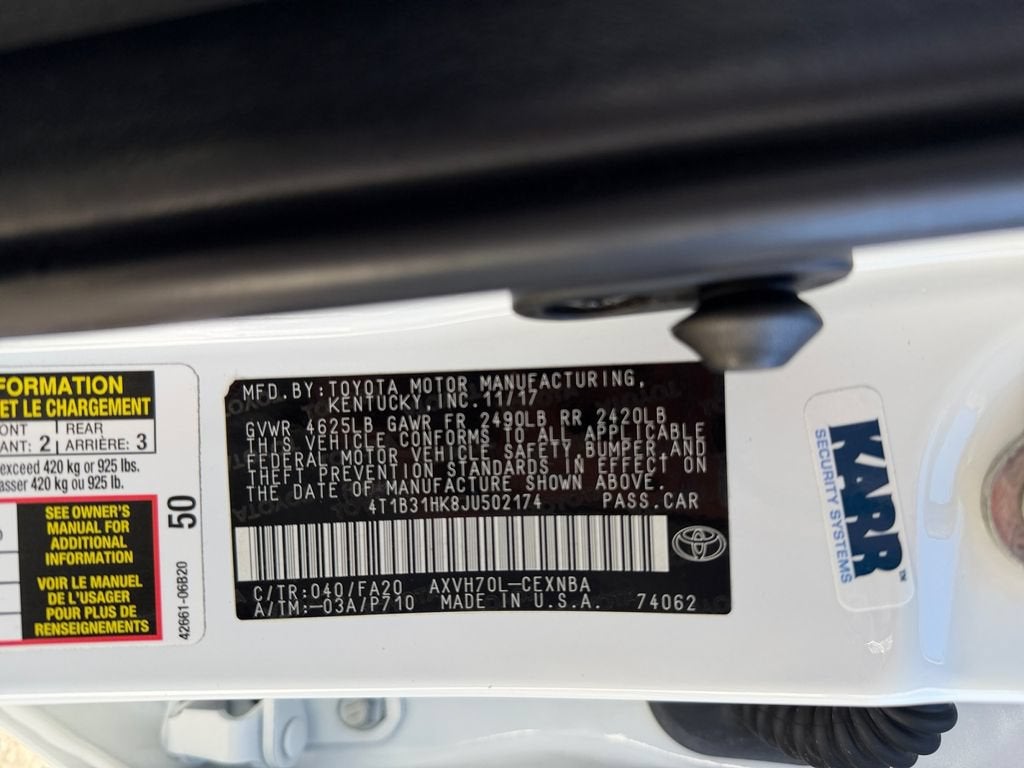 2018 Toyota Camry Hybrid LE