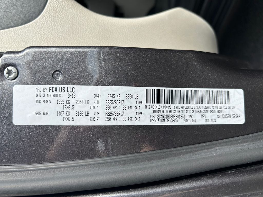 2016 Chrysler Town & Country Touring