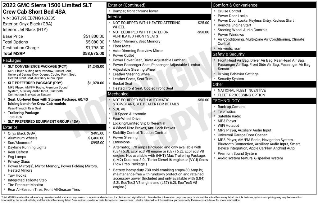 2022 GMC Sierra 1500 Limited SLT