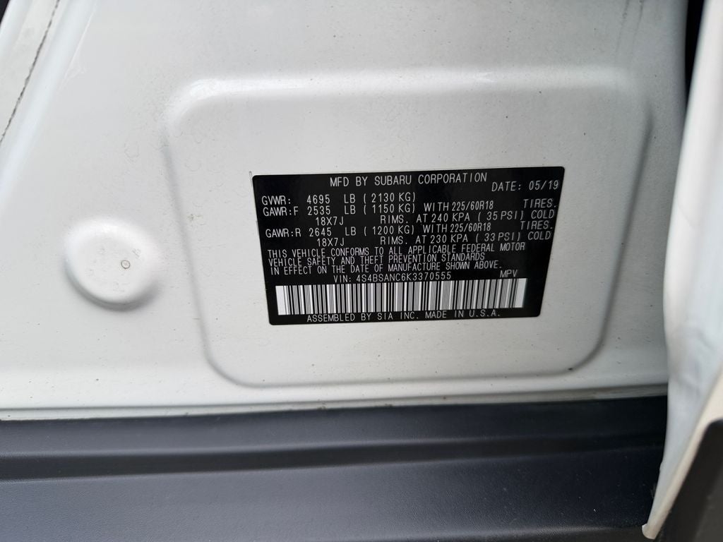 2019 Subaru Outback 2.5i Limited