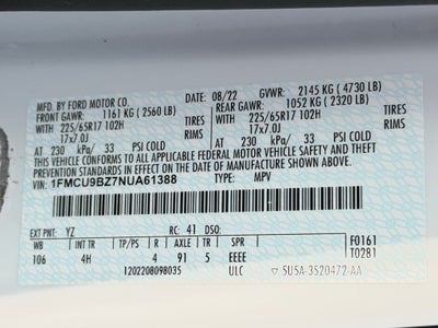 2022 Ford Escape Hybrid SE