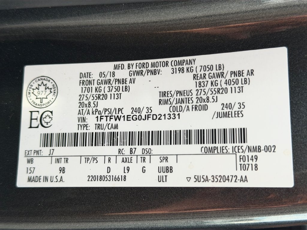 2018 Ford F-150 Platinum