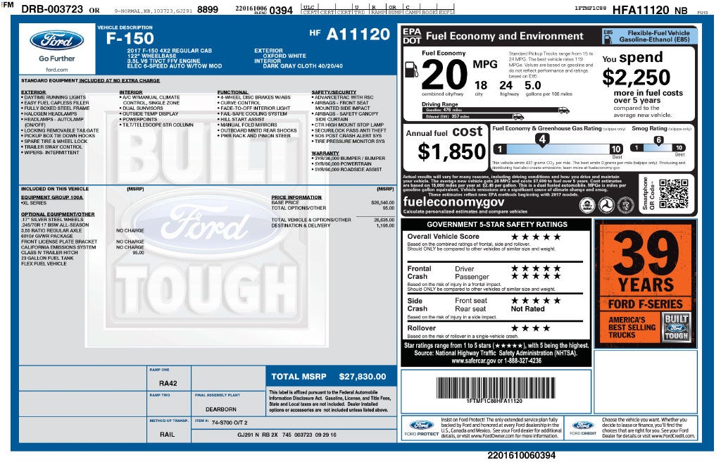 2017 Ford F-150 XL
