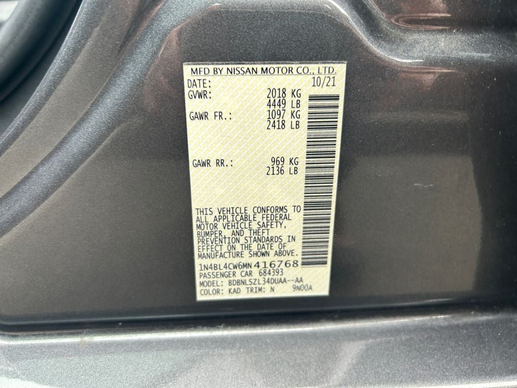 2021 Nissan Altima 2.5 SR