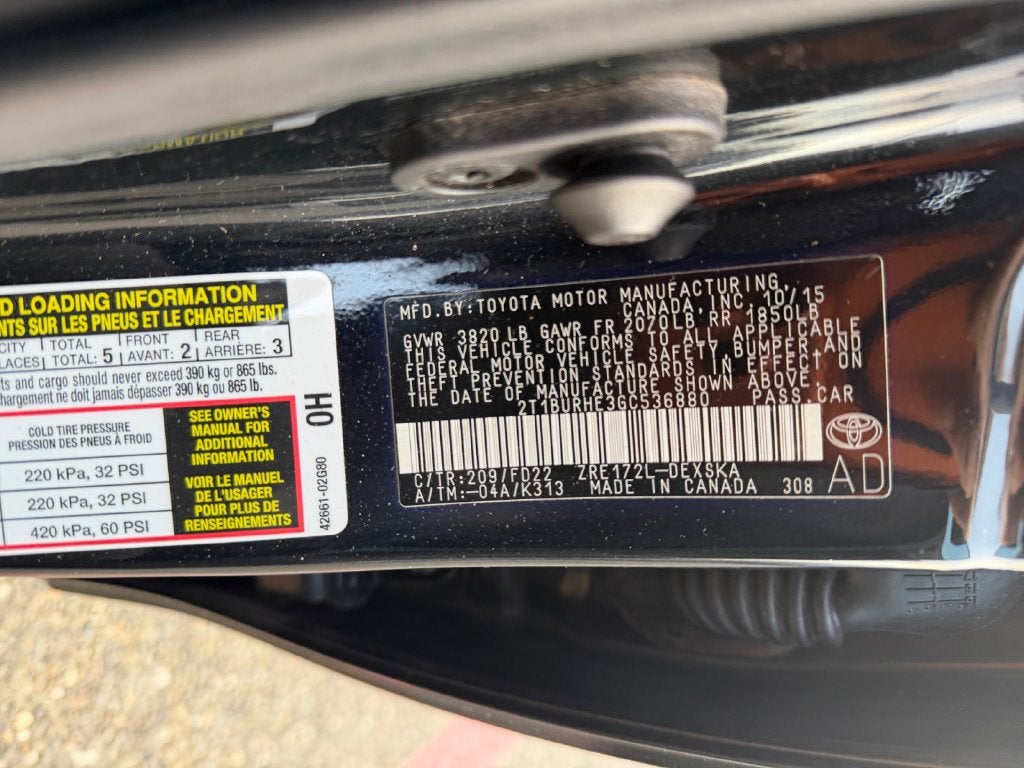 2016 Toyota Corolla S Special Edition