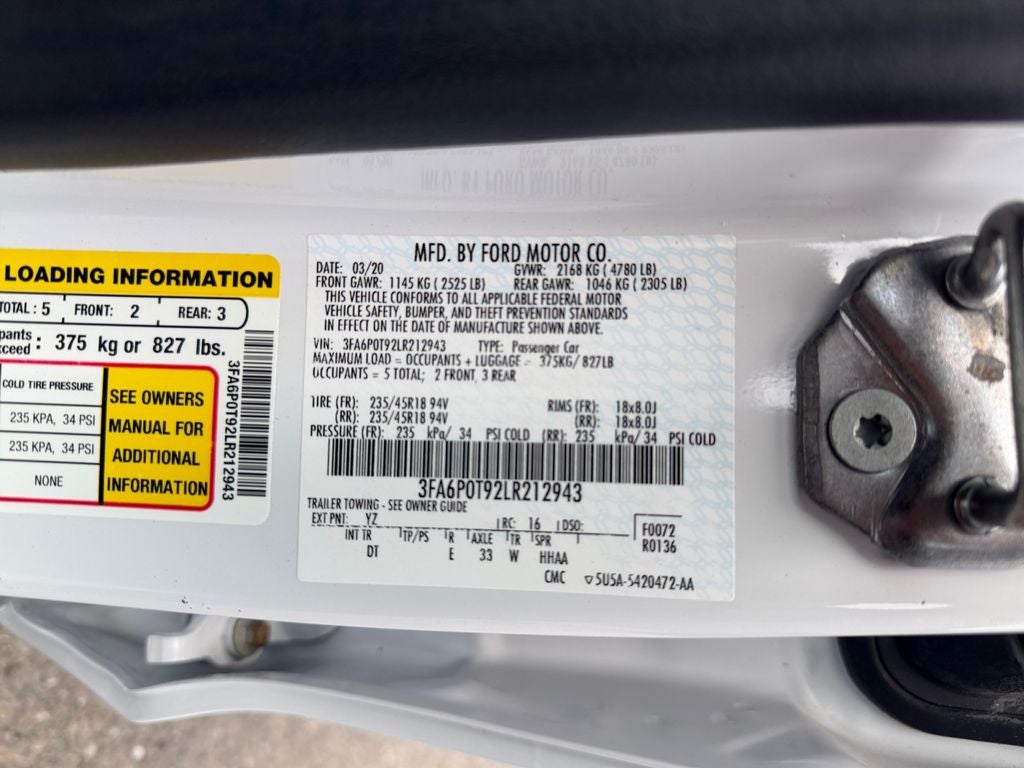 2020 Ford Fusion SE