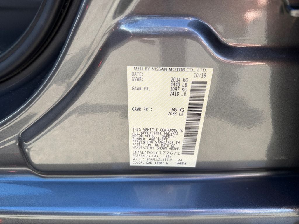 2020 Nissan Altima 2.0 Platinum
