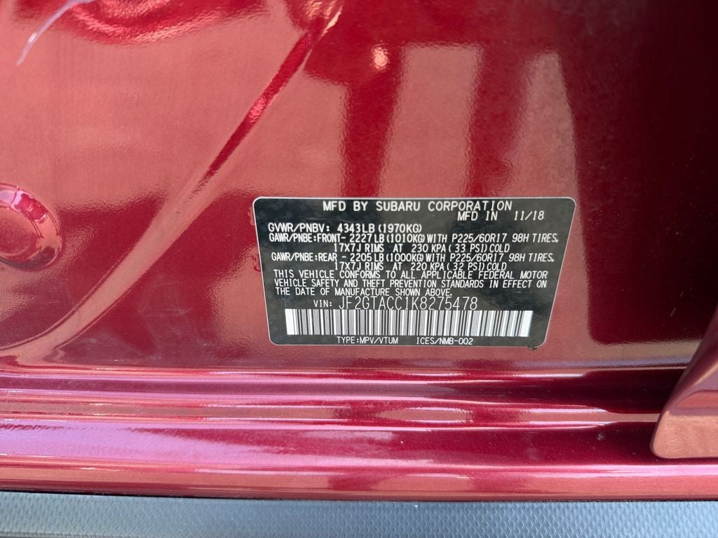 2019 Subaru Crosstrek 2.0i Premium