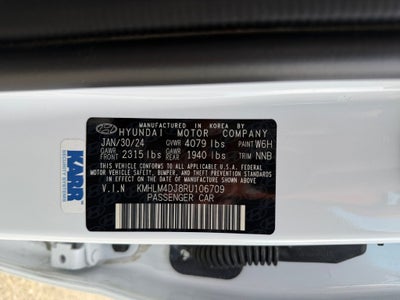 2024 Hyundai Elantra Hybrid Blue