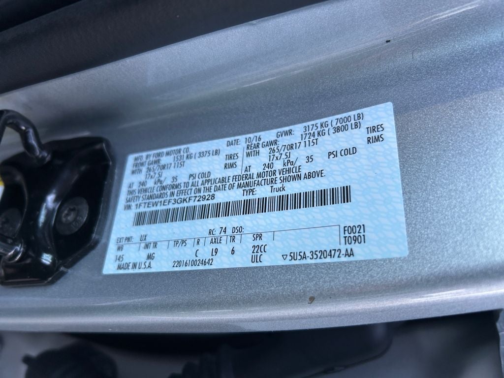 2016 Ford F-150 XLT 1 Owner