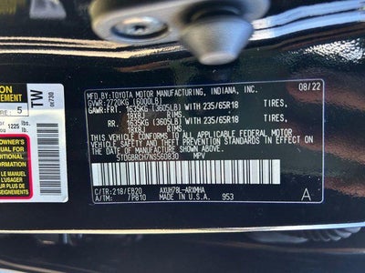 2022 Toyota HIGHLANDER HYBRD XLE