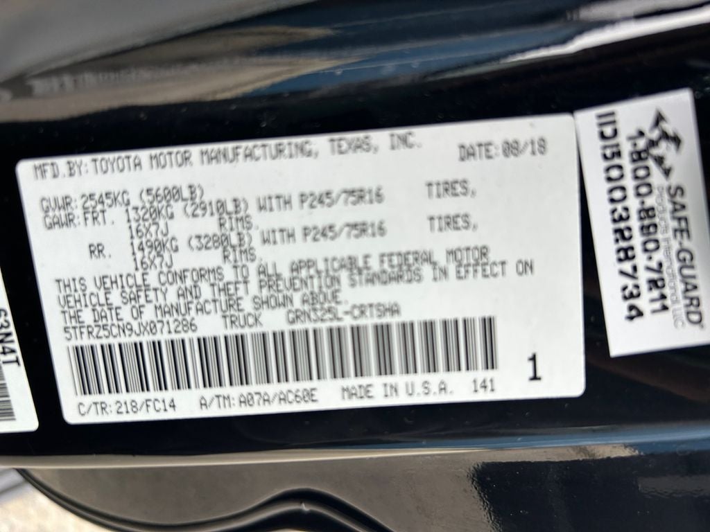 2018 Toyota TACOMA SR5 SR5 V6