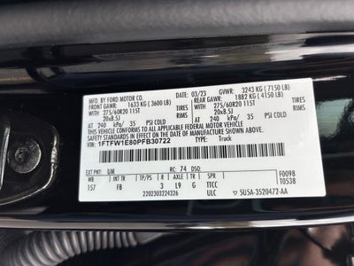 2023 Ford F-150 XLT LIFT TIRE WHEEL PACKAGE