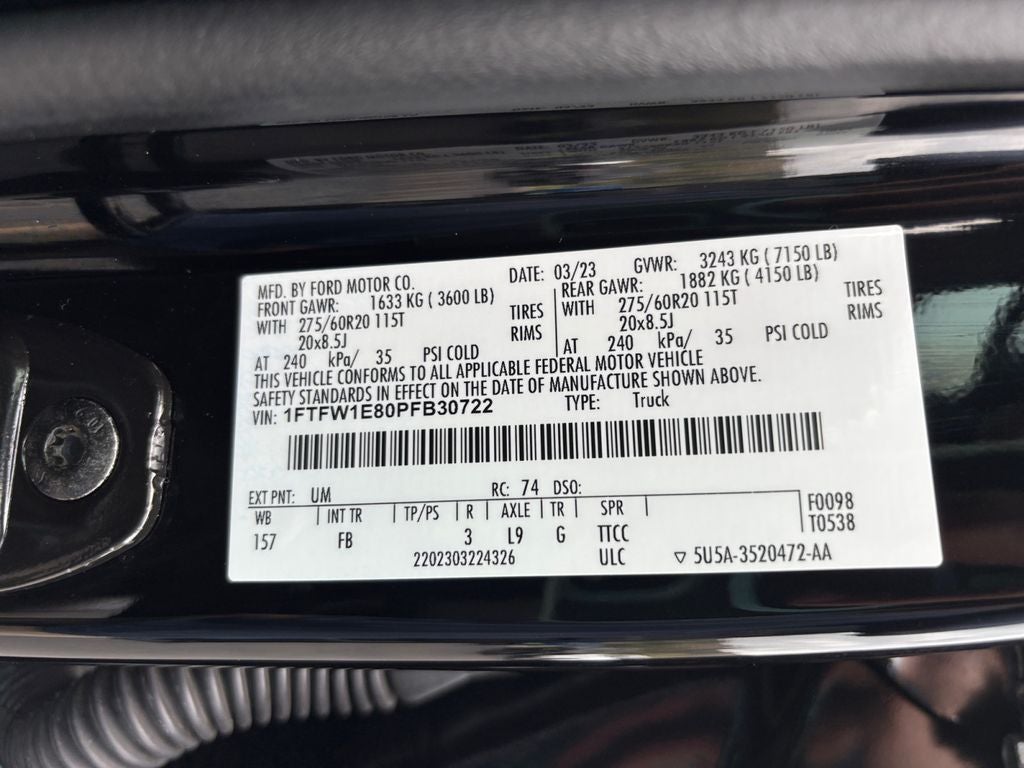 2023 Ford F-150 XLT LIFT TIRE WHEEL PACKAGE