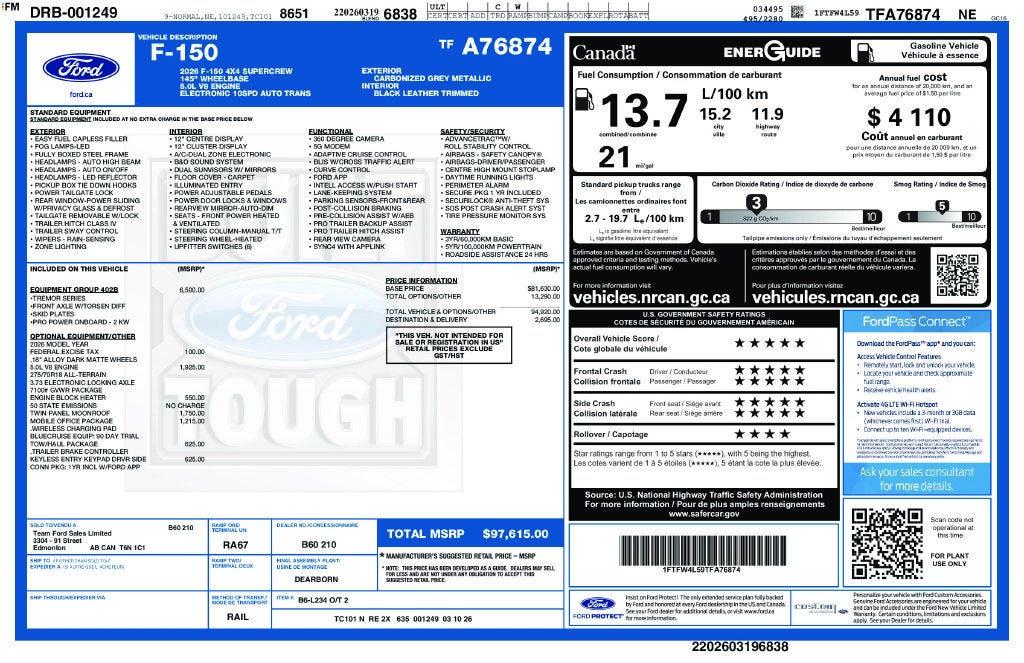 2026 Ford F-150 Tremor