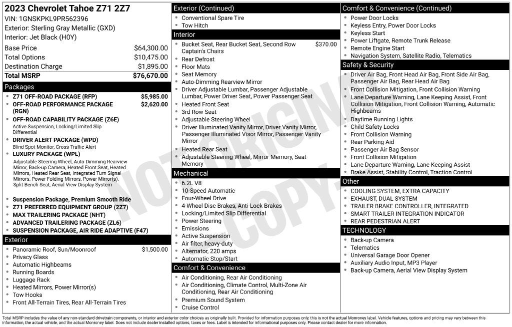 2023 Chevrolet Tahoe Z71