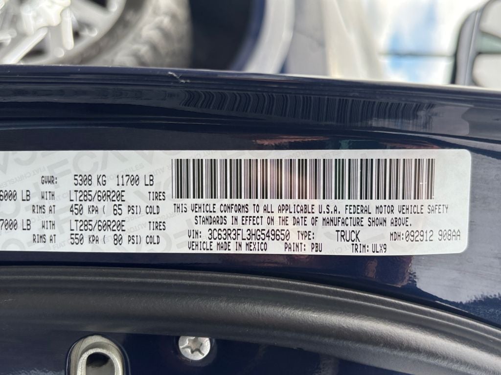 2017 RAM 3500 Laramie Longhorn