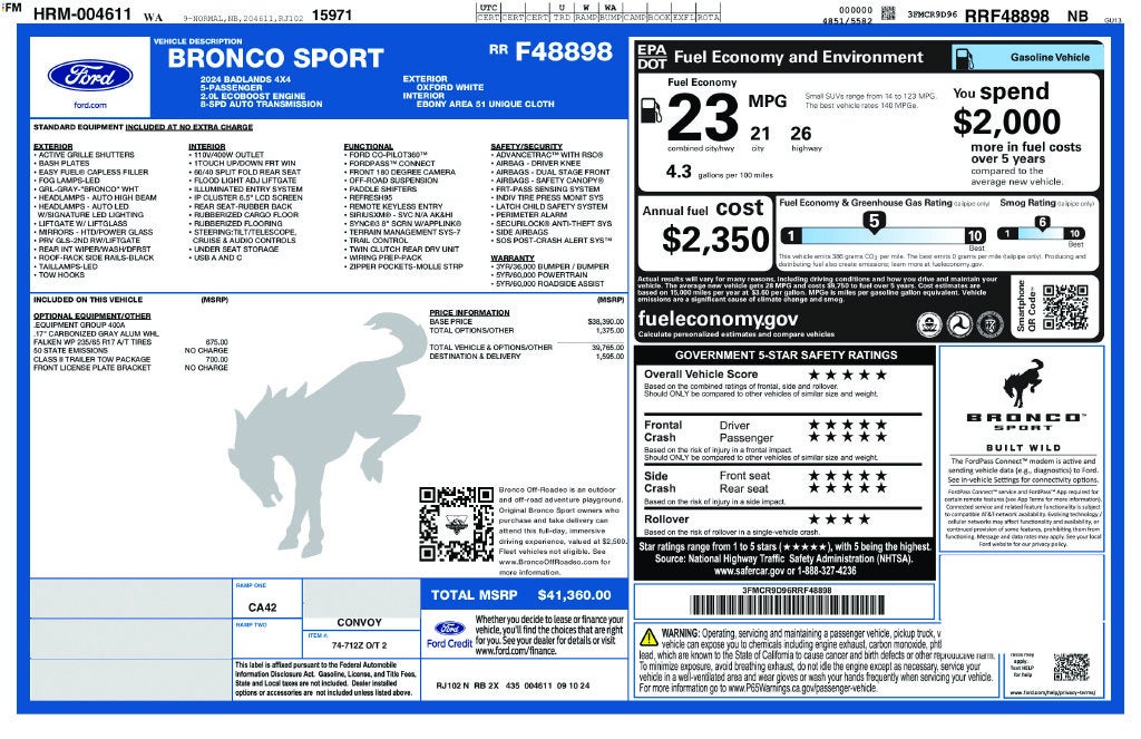 2024 Ford Bronco Sport Badlands