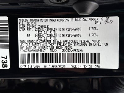 2022 Toyota Tacoma Limited V6