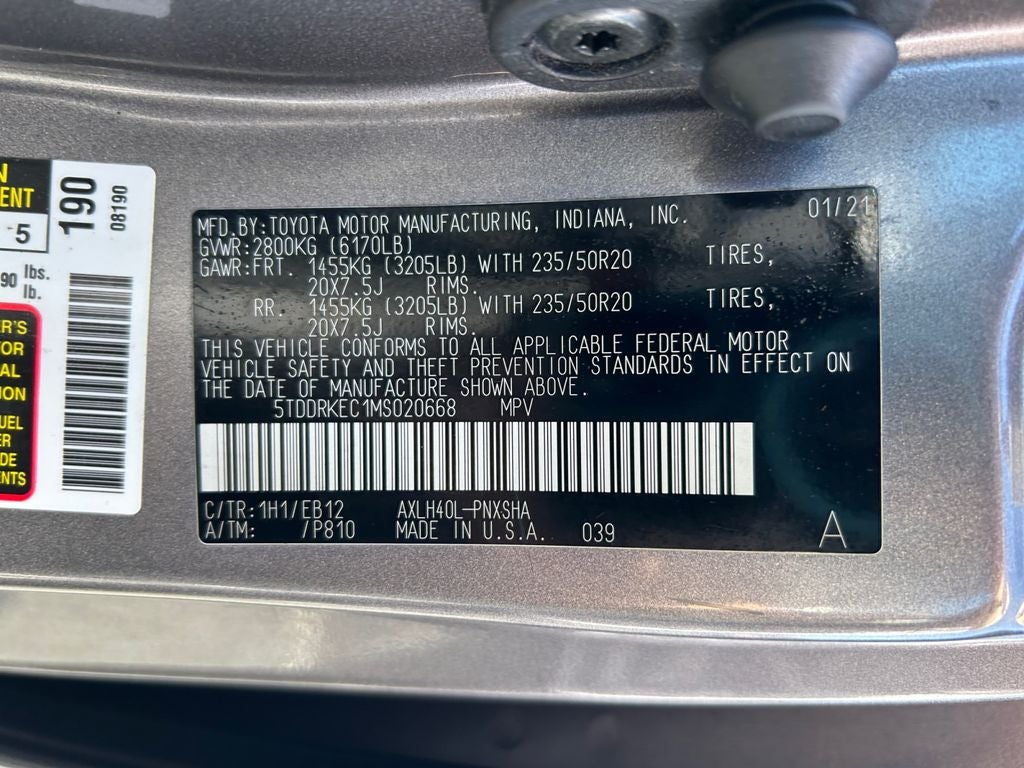 2021 Toyota Sienna XSE 7 Passenger