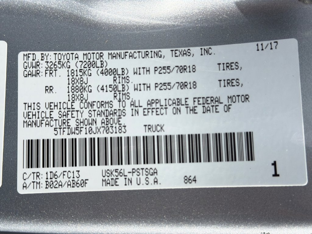 2018 Toyota Tundra SR5
