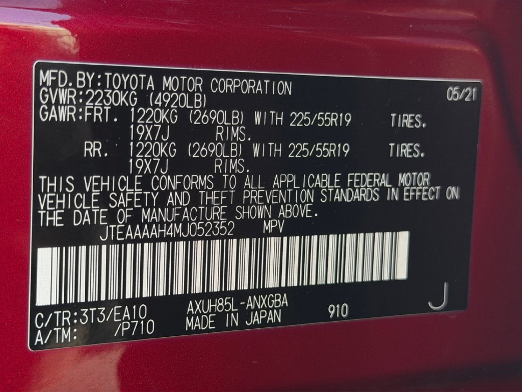 2021 Toyota Venza XLE